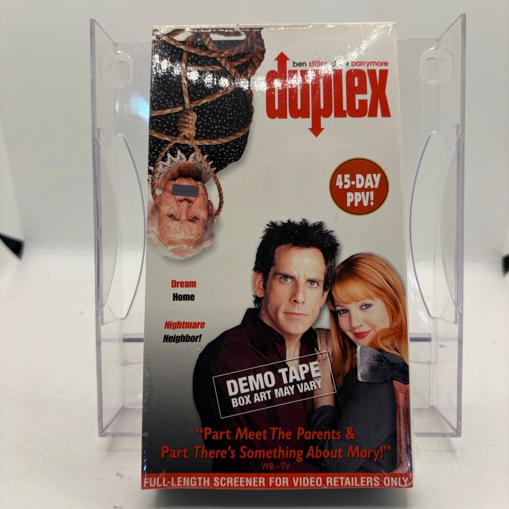 Duplex VHS Screener Demo Tape Ben Stiller Drew Barrymore 45-Day‎ PPV Rare